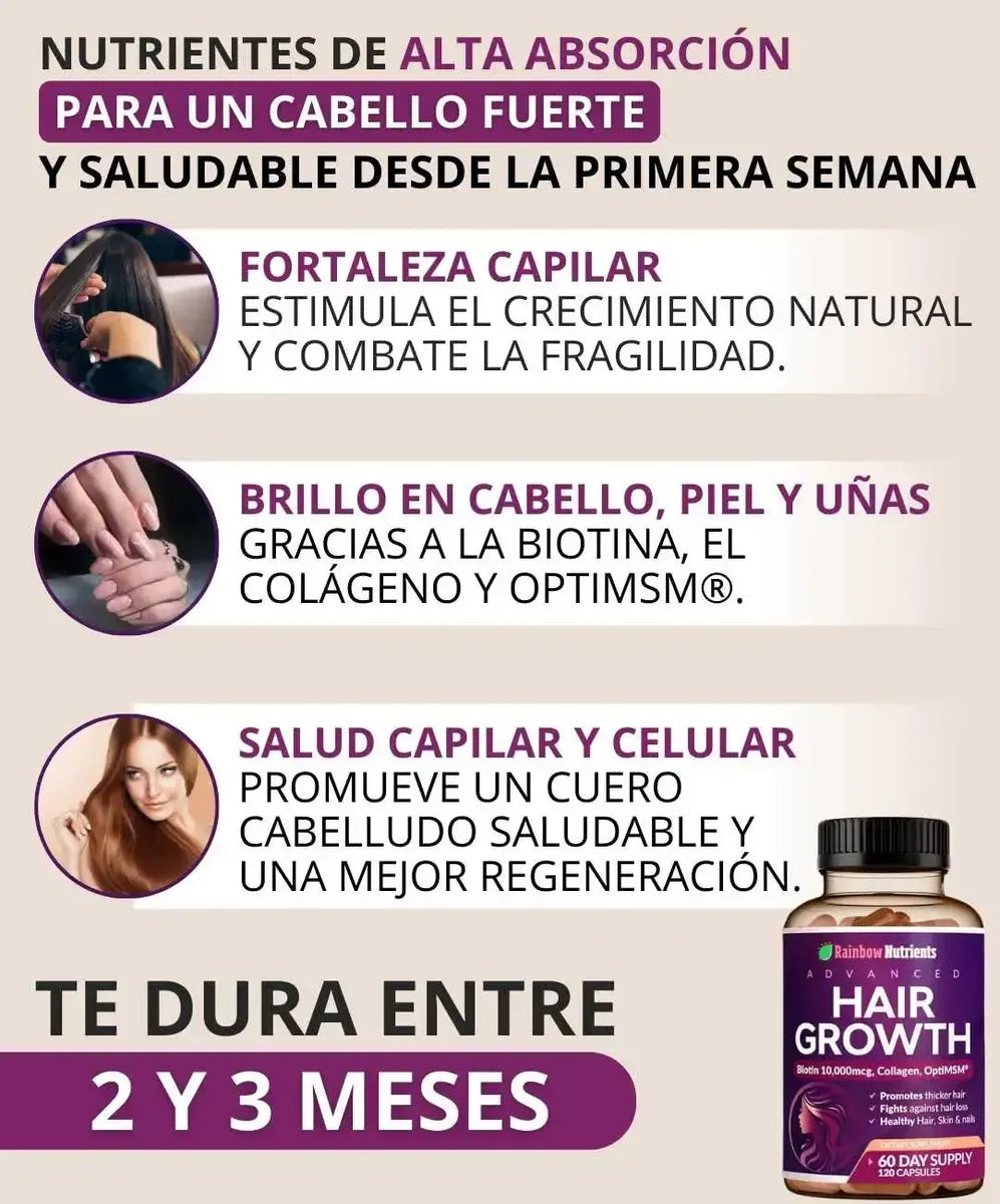 Combo 2 Hair Growth 120 Capsulas