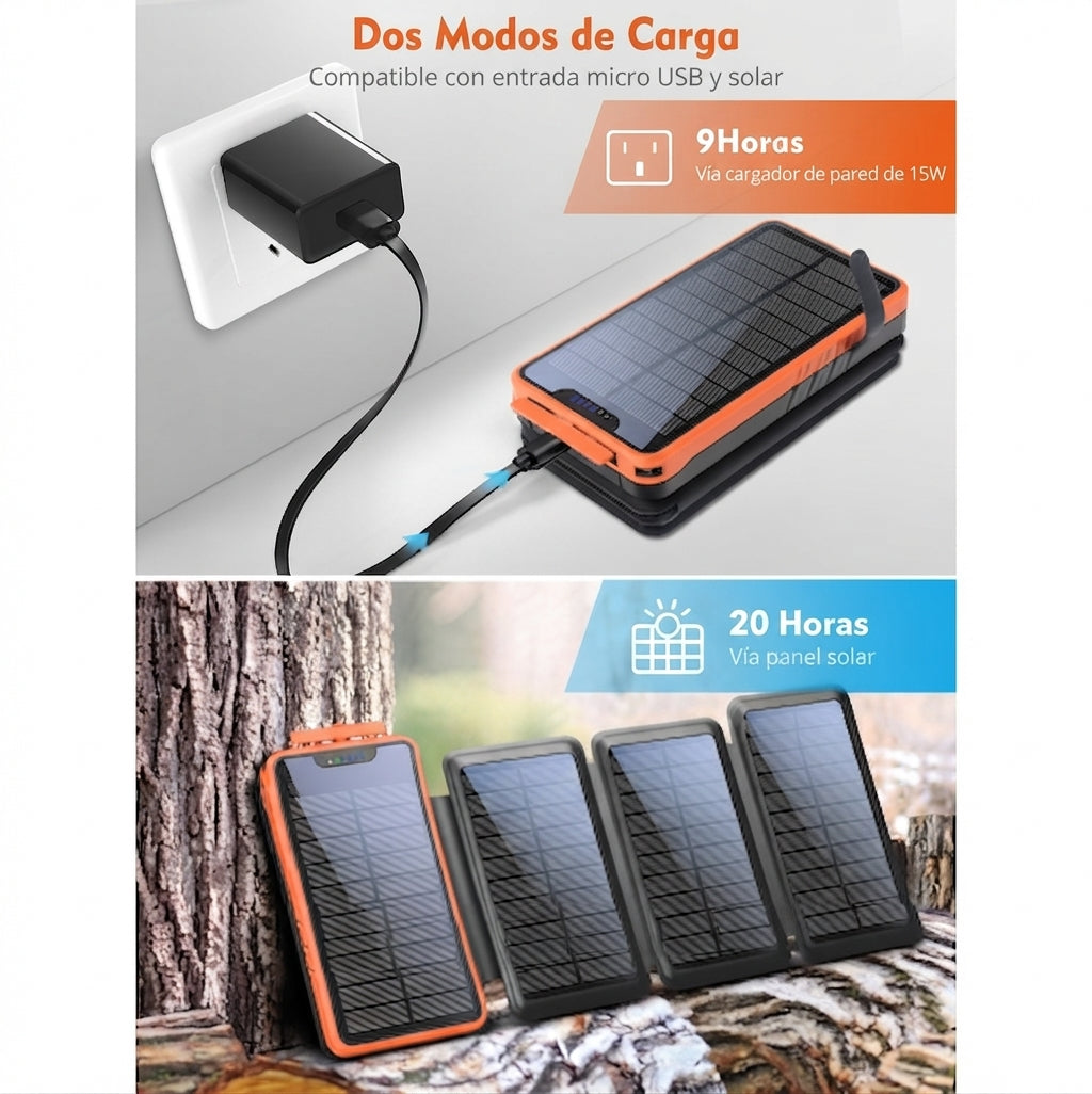 Power Bank Con Panel Solar